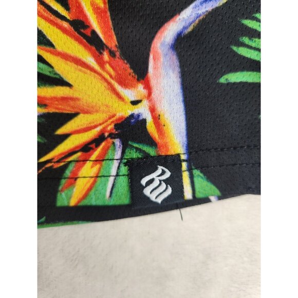 Y2K Rocawear Mens Tropical Floral All Over Print Size Large Vintage Green - Picture 5 of 12